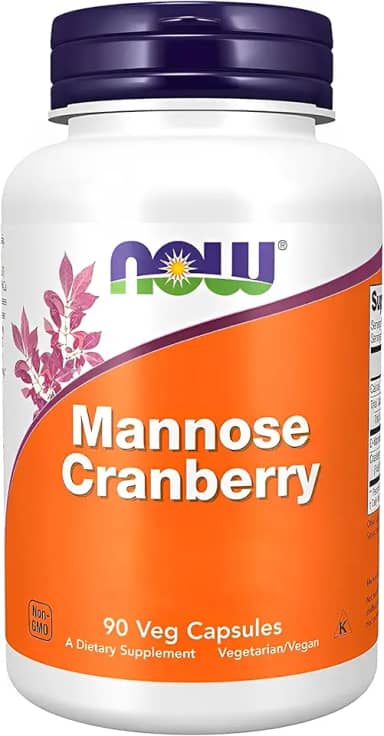 NOW Foods Manose e cranberry 90 Veg Cápsulas Importado