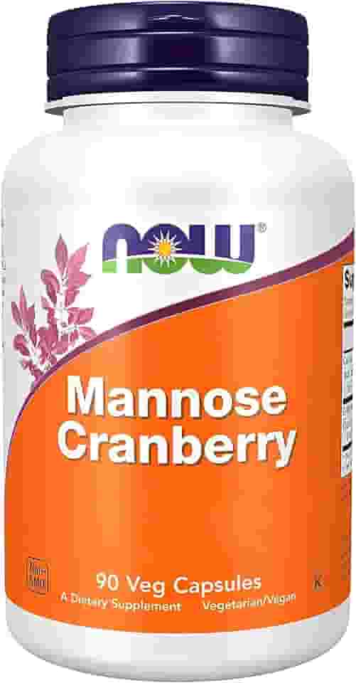 NOW Foods Manose e cranberry 90 Veg Cápsulas Importado