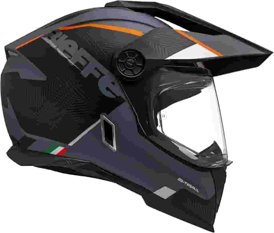Capacete Masculino Bieffe B-Trail Delux Preto Oculos Moto