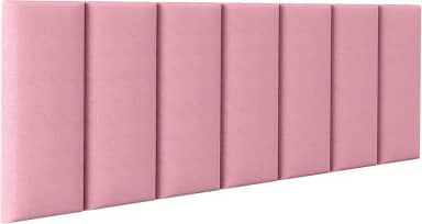 Cabeceira Cama Box Casal Kit C/ 7un Modulos Estofados Adesivo (Rose)