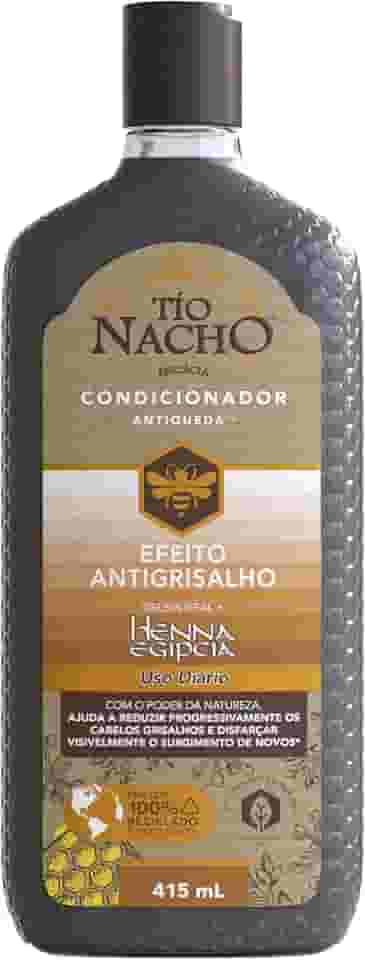 Tio Nacho Antiqueda Antigrisalho Condicionador Com Henna Egípcia E Geleia Real Para Cabelos Grisalhos E Fracos – Tratamento Capilar Fortalecedor Que Revitaliza Os Fios E Reduz A Quebra – 415 Ml 1-Pack