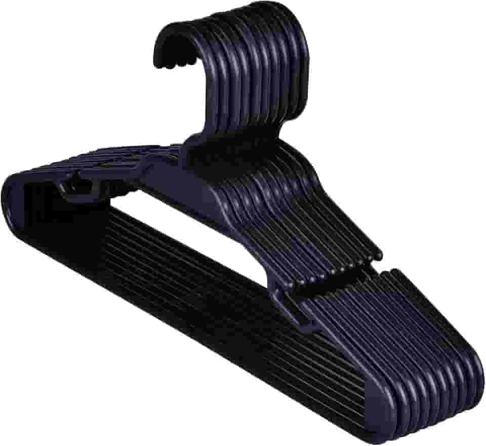 Kit Conjunto Cabide Infantil Preto 5,5mm - 30 Unidades