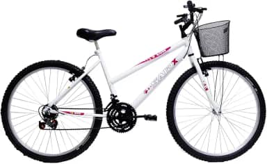 Bicicleta de Passeio Saidx Bike Feminina, Aro 26 de 18 Marchas, Freio V Brake
