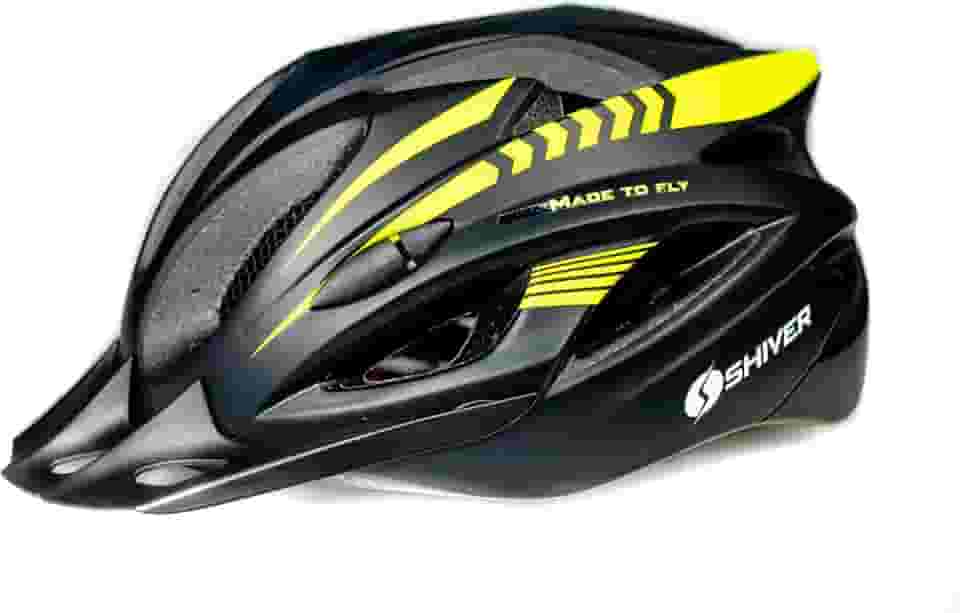 CAPACETE BIKE MTB AIR TAM M(54-57CM) COM VISTA LIGHT PRETO/AMRELO NEON