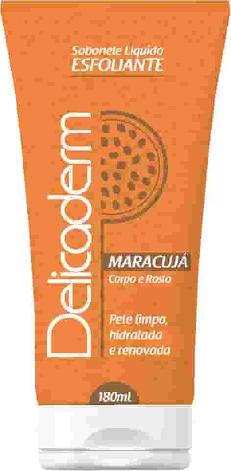 Sabonete Líquido Esfoliante, Aroma Maracujá, 180 ml, Laranja
