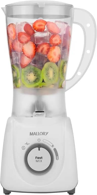 Liquidificador Mallory Fast Mix Branco 2 Velocidades 600W com Função Pulsar 127V