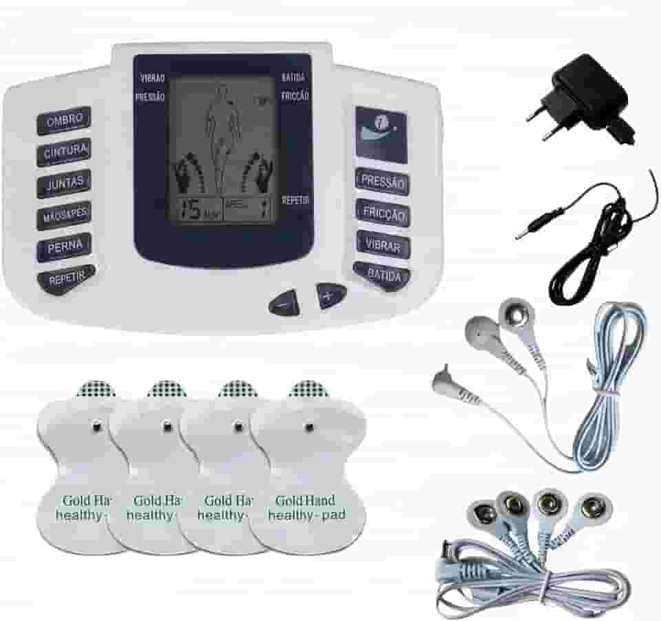 Aparelho Eletroestimulador TENS Portátil | 8 Modos Terapêuticos | Alívio de Dores Musculares | Fisioterapia em Casa | Seguro e Não Invasivo