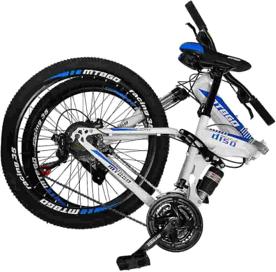 bicicleta mountain bike dobravel aro 26 suspensão duplo freio a disco 21 marchas