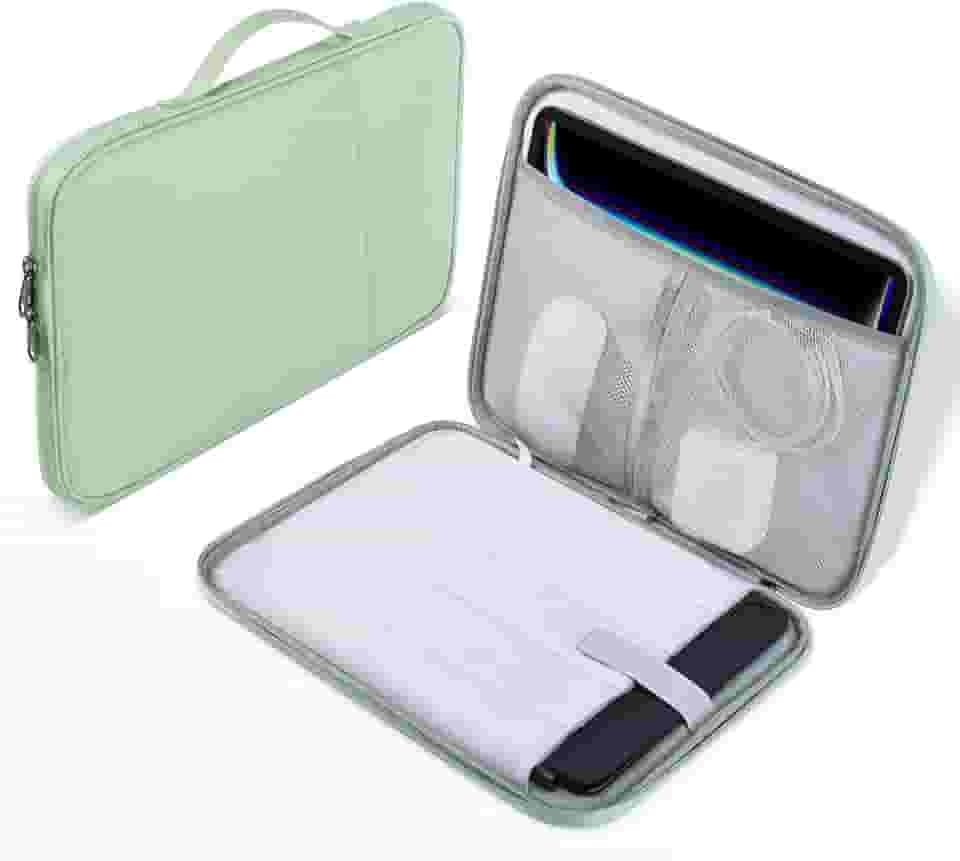 Capa para laptop de 13 polegadas para MacBook Air 2025 2024 de 13,6 polegadas M4 M3 M2 Chip A3240 A3113 A2681 resistente à água com bolso acessório - verde menta