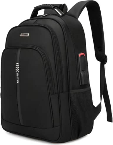 Mochila Executiva Impermeável para Notebook até 17,3' – Antifurto com Cabo de Aço, USB Externa, Masculina e Feminina, Grande, para Trabalho e Viagem