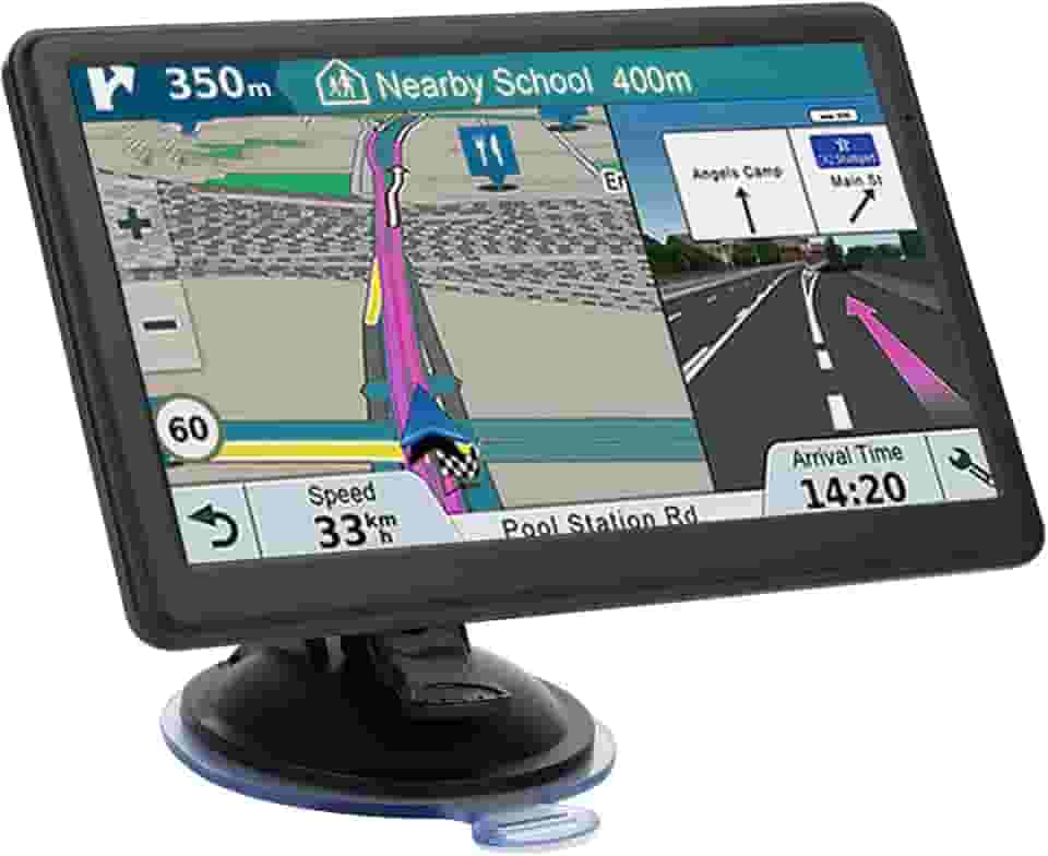 Navegador GPS para carro, tela sensível ao toque de 7 polegadas, sistema de navegação GPS para mapas de 2025, suporta orientação de virada de voz/limite de velocidade e alertas de luz vermelha