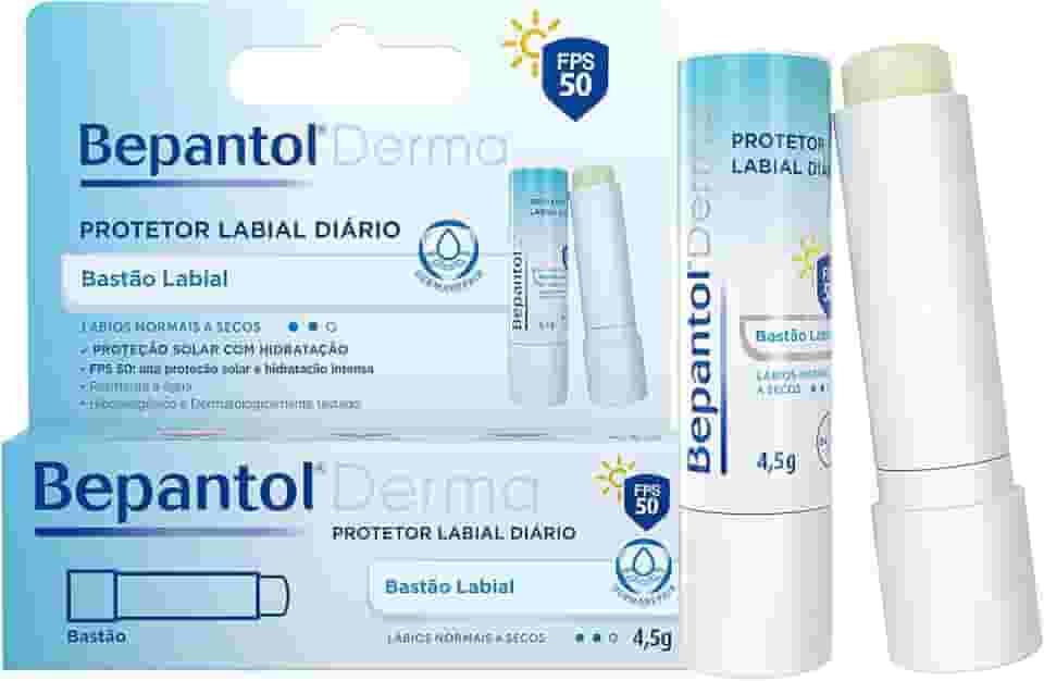 Bepantol Derma Protetor Labial Diário, Hidratante Labial FPS 50, 4,5g