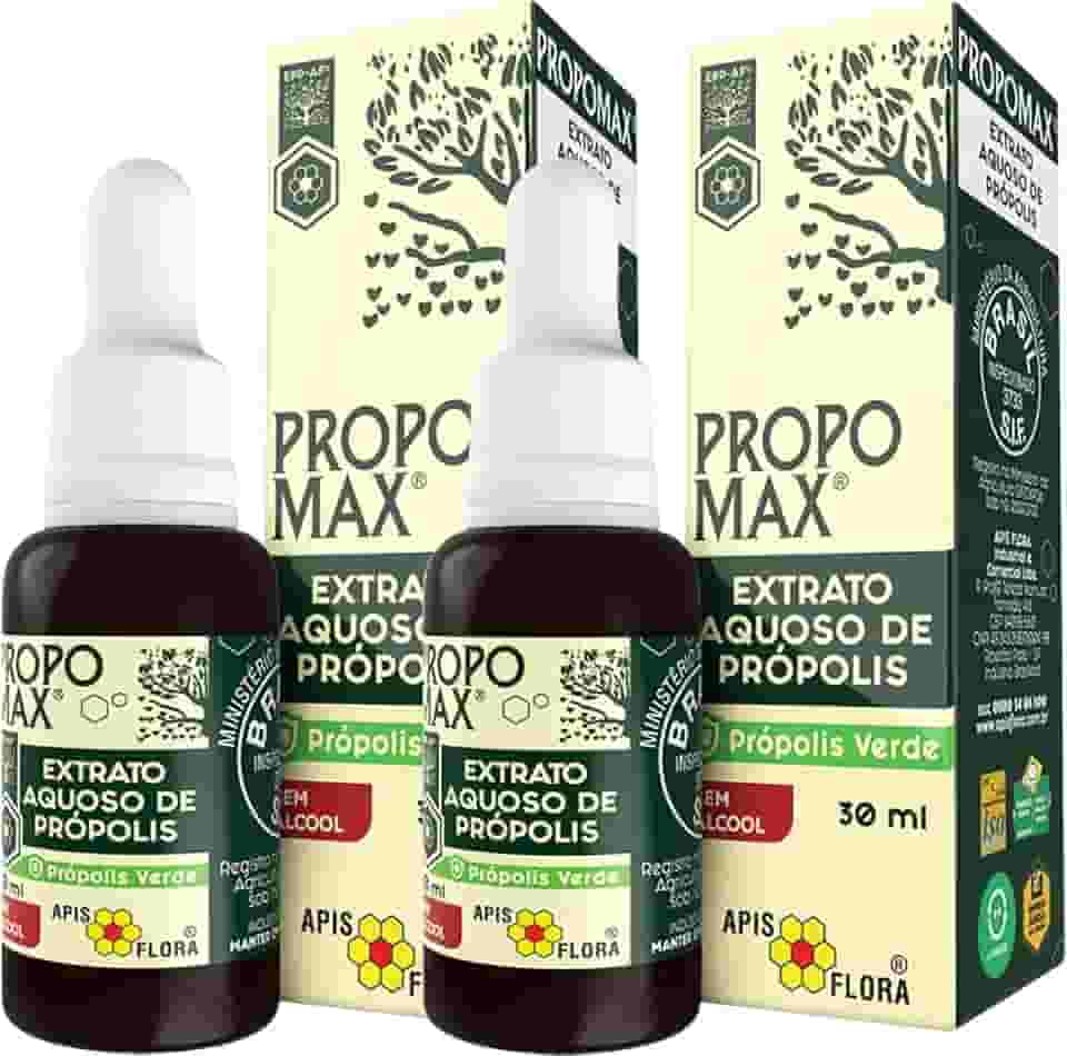 Kit 2 Extrato Aquoso de Própolis Verde Propomax Apis Flora 30ml