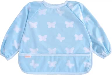 Torange Babador de bebê, babador de manga comprida para crianças, babador à prova d'água para bebê, avental de desmame com LED, babador de alimentação lavável na máquina