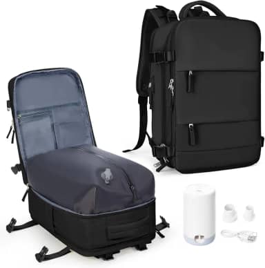 Mochila de viagem coowoz unissex, grande, mala de mão, mochila para trilha