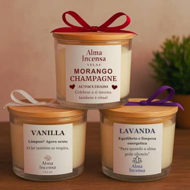 Velas Aromáticas Perfumadas Artesanais Veganas em Vidro Decorativo 100g – Aromaterapia, Relaxamento e Presente Elegante (Vanilla)