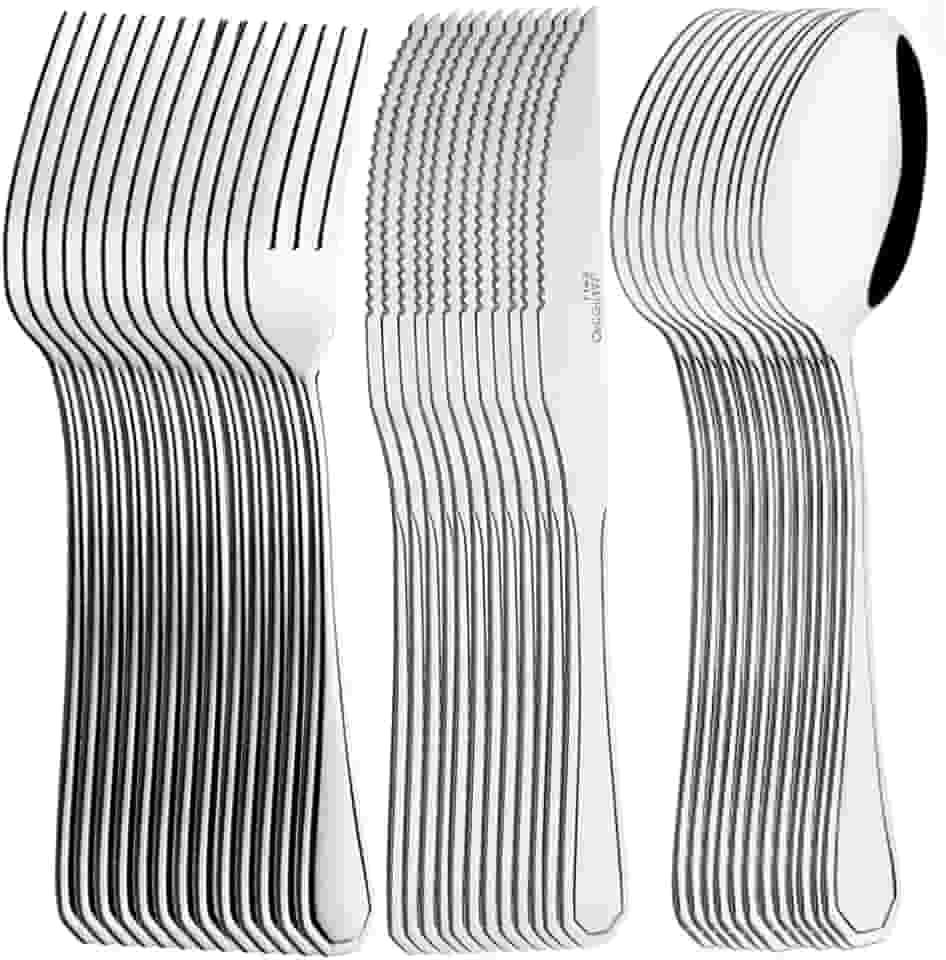 Jogo 36 Peças Garfo Colher Faca Inox Mesa 12 Garfo 12 Facas 12 Colher de Sopa Buffet Restaurante Bar