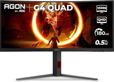 Monitor Gamer Curvo AOC AGON QUAD 34' Ultrawide WQHD 180Hz 0,5ms Base Ajustável U34G4C