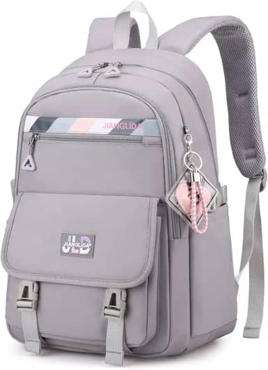 Mochila feminina escolar impermeável bolsa grande notebook 15,6 polegadas mochilas casual nylon