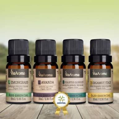 Kit 4 Óleo Essencial Via Aroma 100% Puro Clássico I