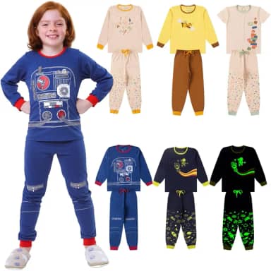 Lote 3 PIJAMAS INFANTIS INVERNO Menino ou Menina - 1 ao 10 Anos