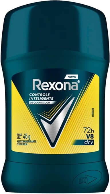 Rexona Antitranspirante Stick V8 Dry Men 45g