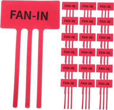 Hohopeti 10 folhas de adesivos indicadores de ar condicionado para direção de fluxo de ar etiquetas adesivas para sistemas HVAC e ventilação, adesivos de fácil identificação