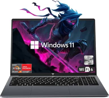 ACEMAGIC Laptop AMD, AMD Ryzen 7 série 5000 (8C/16T), gráficos Radeon RX Vega 8, tela FHD de 16,0 polegadas, 16 GB de RAM, 512 GB NVMe SSD com KB numérico, Type_C (função completa), WiFi 6, bateria de
