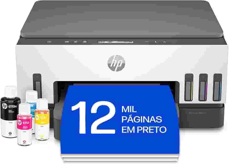 Impressora Multifuncional HP Smart Tank 724 Tanque de Tinta Colorida Wi-Fi Scanner Duplex. Funções: Imprimir, Copiar, Digitalizar. Cor: Branco (2G9Q2A)