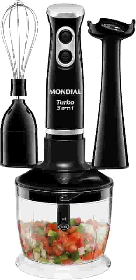 MONDIAL Mixer Turbo 3 em 1, Preto, 500W, 220V - M-14