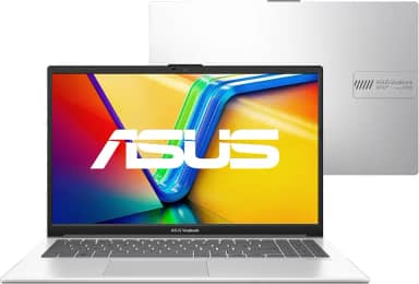 Notebook ASUS Vivobook Go 15, Intel Core i3 N305, 4GB, 128GB SSD, W11 Home, Tela 15.6' FHD Cool Silver - E1504GA-NJ440W