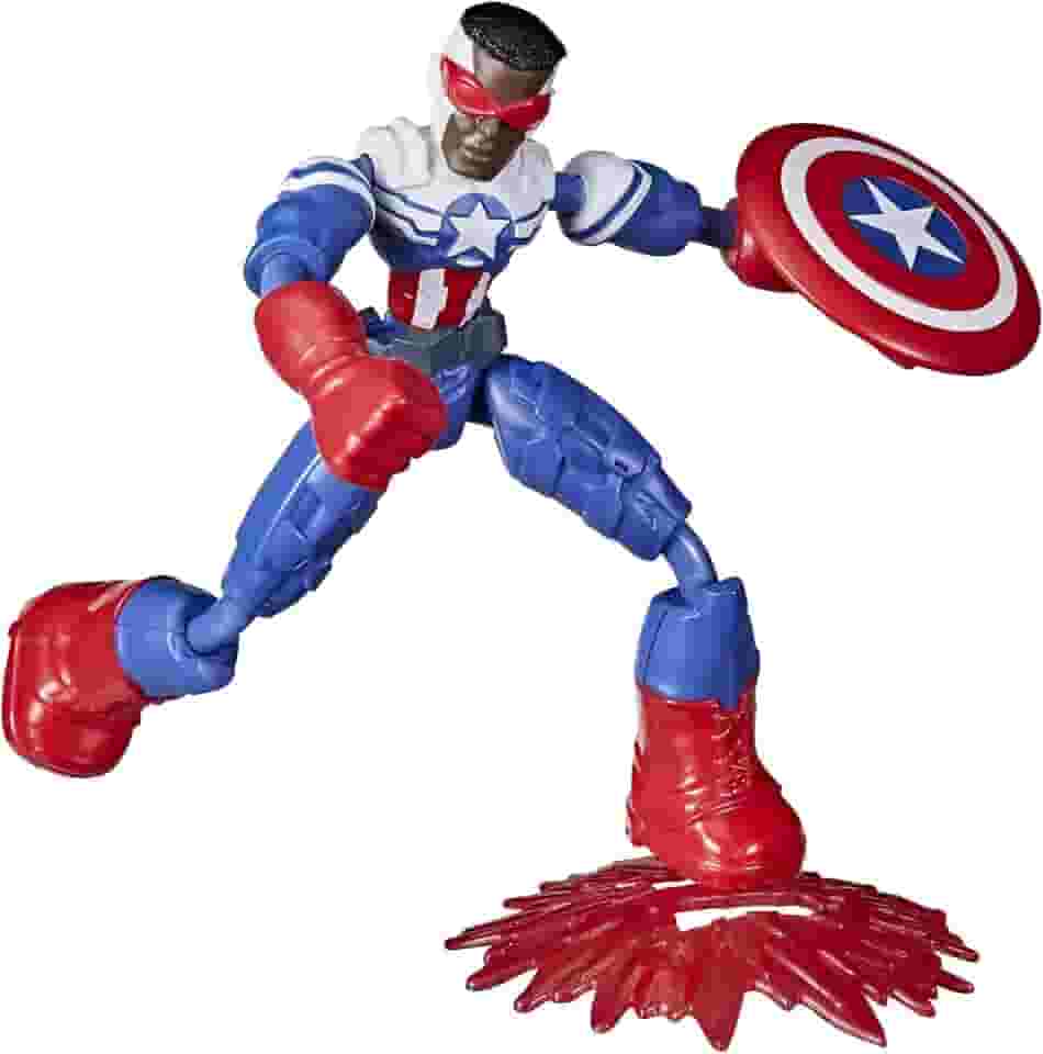 Marvel Avengers Bend And Flex Figura Flexível de 15 cm - Capitão Amárica Falcon - F0971 - Hasbro