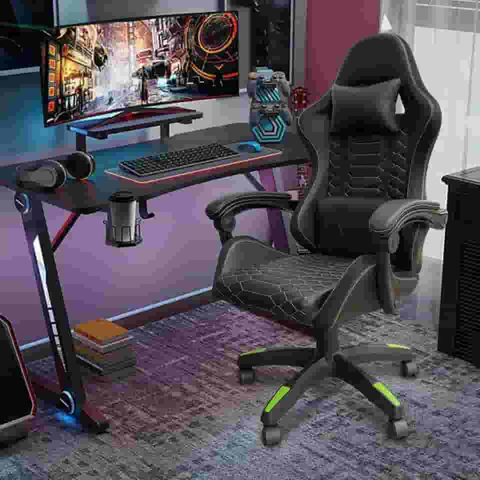 Cadeira Gamer Ergonômica 200KG com Reclinação 90°-150° e Apoio 4D - Conforto e Durabilidade