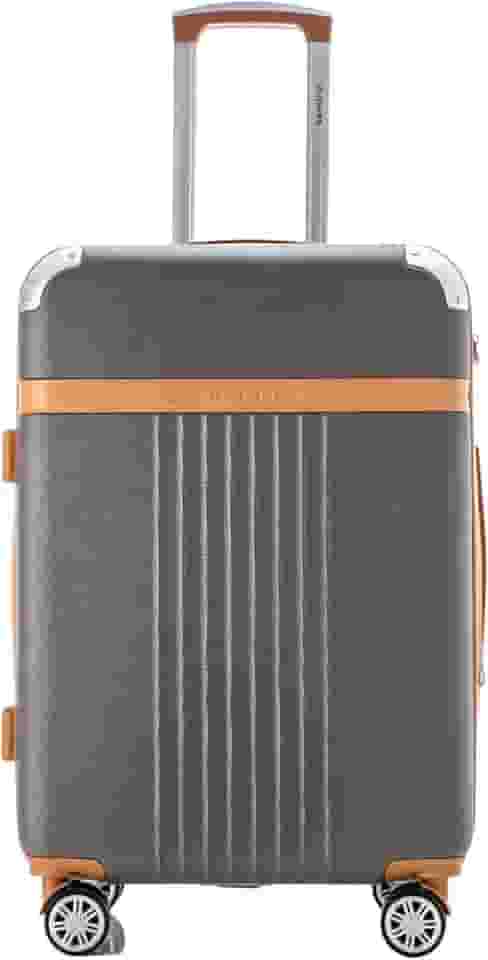 Mala de Viagem Média Athena Rígida ABS, Para Despacho 23kg, com 4 Rodas Duplas 360º, Cadeado TSA e Zíper Expansível