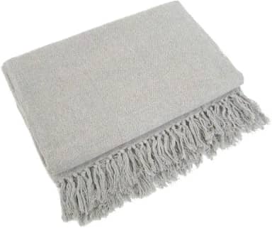 Manta Para Sofá Em Algodão Cinza Gigante 2,40 X 1,80