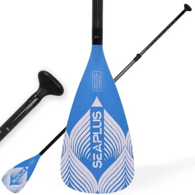 SEAPLUS Carbon Fiber Paddle, 3-PCS Adjustable Paddle for Stand up Paddle Board, SUP Paddle, Adjusted from 67' to 82.6'(1.7-2.1m) 1.65Lb(751g)