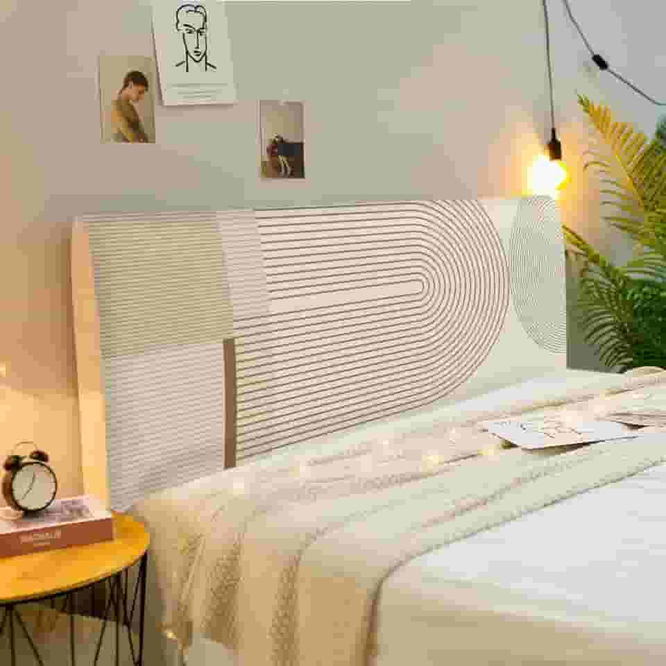 Capa para cabeceira de cama, linha de tecido grosso, cor sólida, à prova de poeira, protetor de cabeceira lavável antisujidade de 1 a 2,2 m para cama king size de casal solteiro