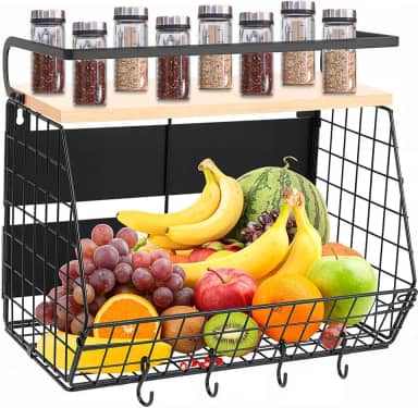 Prateleira Cozinha, Porta Temperos Parede, Prateleira para Cozinha, Porta Temperos de Parede, Prateleira Organizadora Cozinha, 3 Ganchos Móveis, Suporte Magnético para Temperos para Geladeira