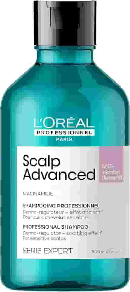 L'Oréal Professionnel Shampoo Regulador Scalp Dermo Regulator,Proteção do Couro Cabeludo, Limpa Suavemente e Acalma o Couro Cabeludo Sensível, Cabelos Mais Macios, Brilhantes & Hidratados, 300ml
