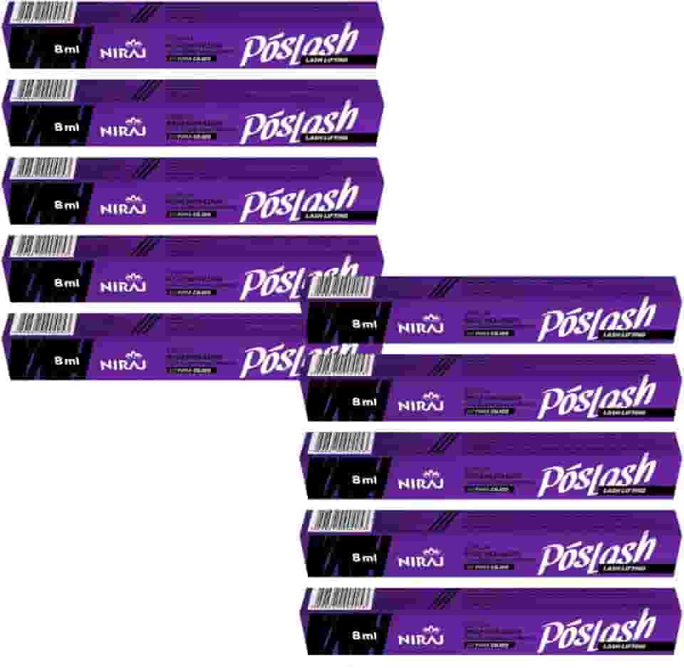 Kit com 10 Seruns Alongamento De Cílios Pos Lash Lifting NIRAJ