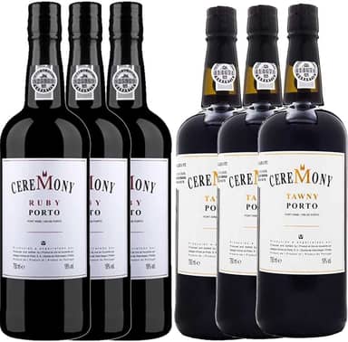 Kit 6x Vinho Tinto Português do Porto Ceremony Ruby/Tawny 750ml