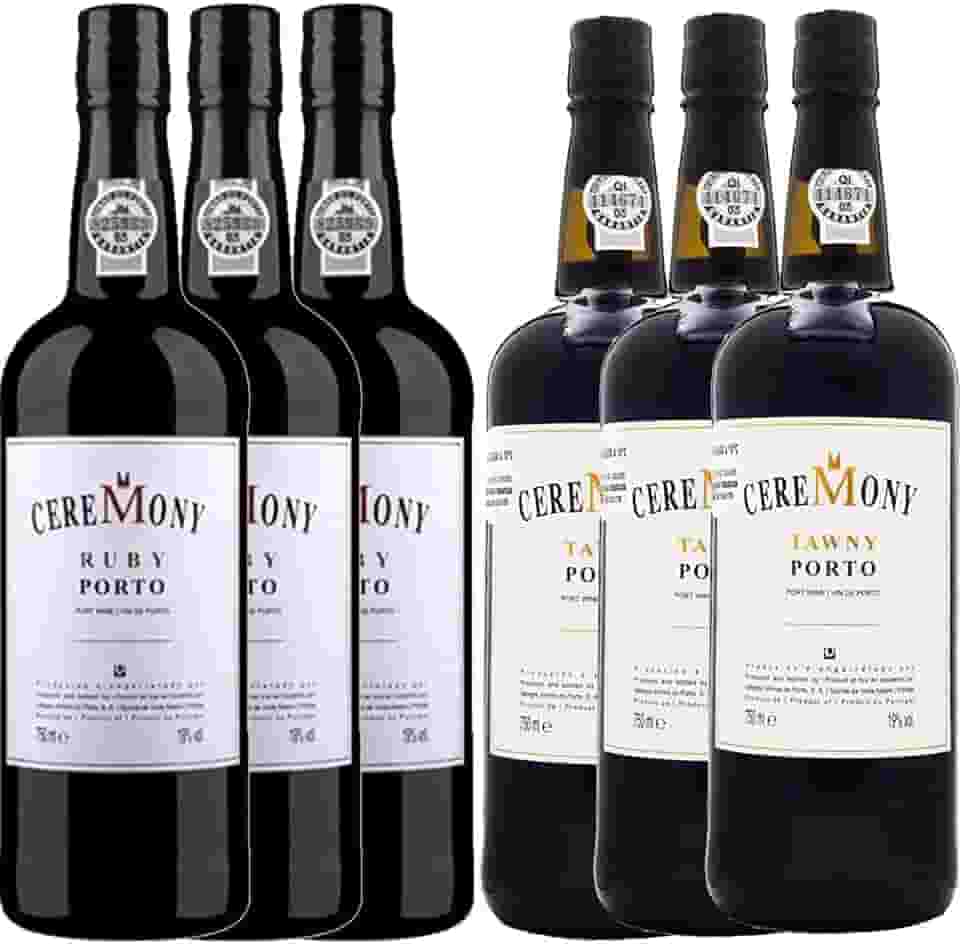 Kit 6x Vinho Tinto Português do Porto Ceremony Ruby/Tawny 750ml