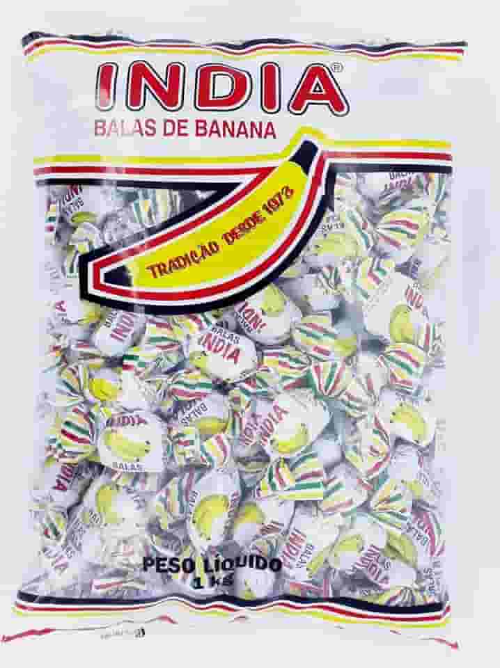 Balas de Banana Mastigaveis india 1000g
