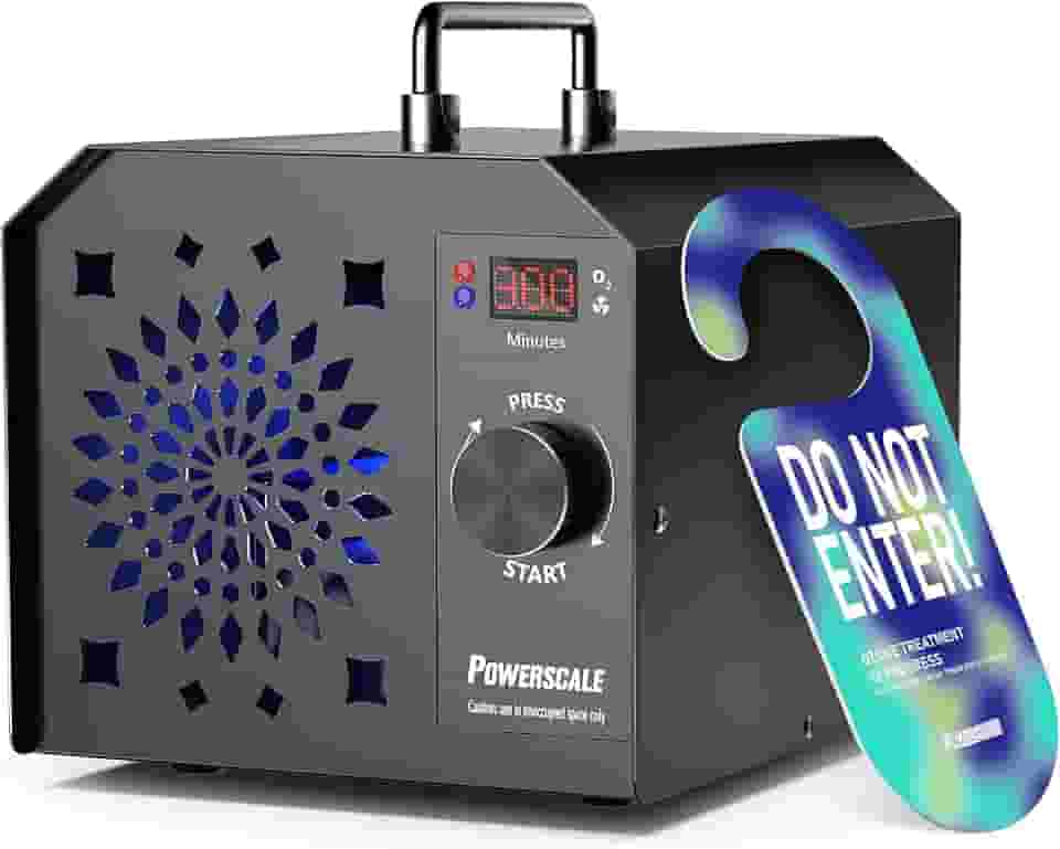 PowerScale Gerador de ozônio 90.000 mg/h, controle inteligente O3, eliminador de odores de ozônio, máquina comercial de remoção de odores, para casa, carro, quarto de animais de estimação -