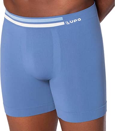Cueca Long Leg Boxer Sem Costura Lupo Microfibra Masculina Antiassadura Alongada Ciclista Esportiva