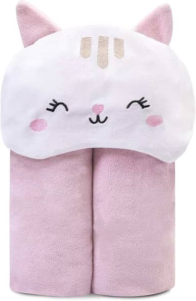 Papi Toalha De Banho Mami Bichus Forrada Com Capuz Bordado Rosa 90Cmx80Cm 01