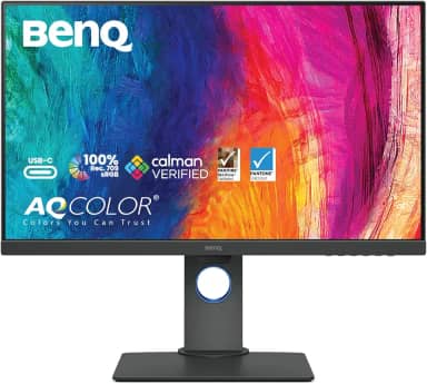 Monitor BenQ PD2705Q QHD com 27', Painel IPS, 100% sRGB e Rec. 709, com Thunderbolt 3 para MacBook, Modo DualView e CAD/CAM, tela Anti-Reflexo, Ajuste de Altura e Brightness Intelligence
