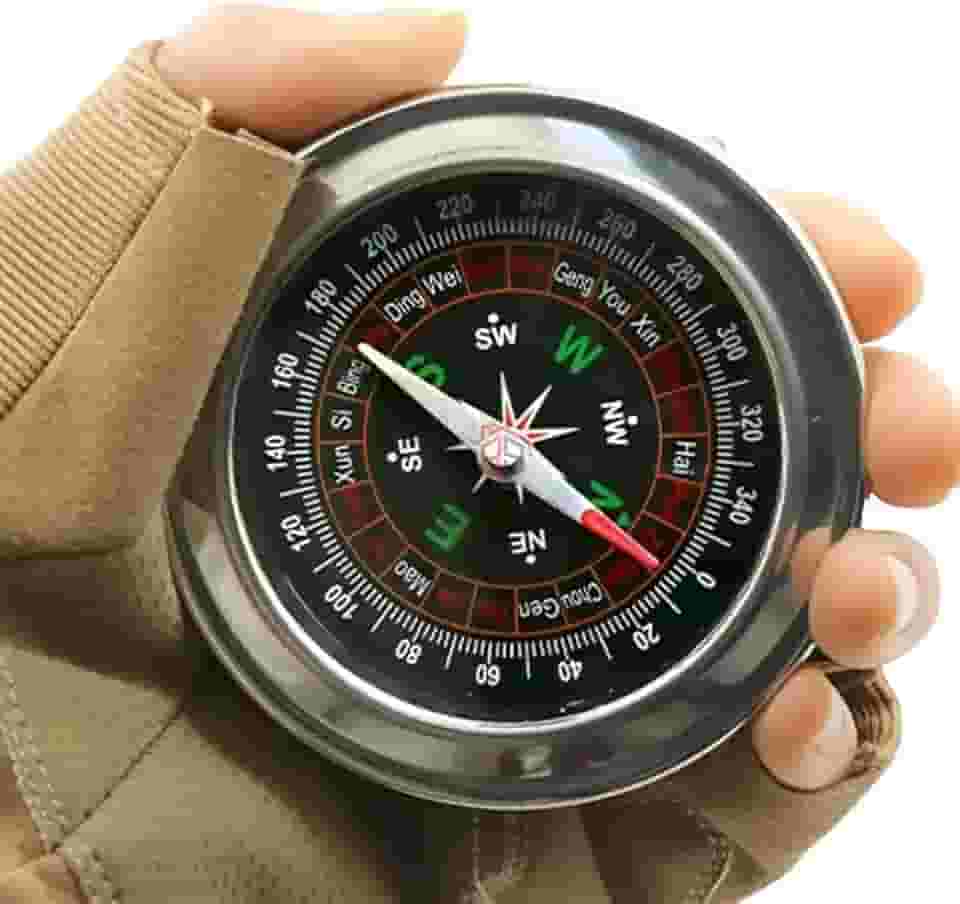Bússola De Mão Para Camping Caminhada Trilha Pesca Ciclismo Sobrevivência Montanhismo Portátil
