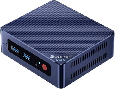 Beelink Mini PC MINIS 12 com processador N95 (até 3,4 GHz), computadores desktop 8G DDR4 RAM 256G SSD, PC pequeno 4K UHD Dual HDMI, 2.4G+5G WiFi Gigabit Ethernet/BT4.0 para