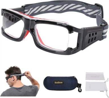 Óculos esportivos para basquete, futebol, esportes, óculos de proteção, óculos de segurança, lentes de grau substituíveis